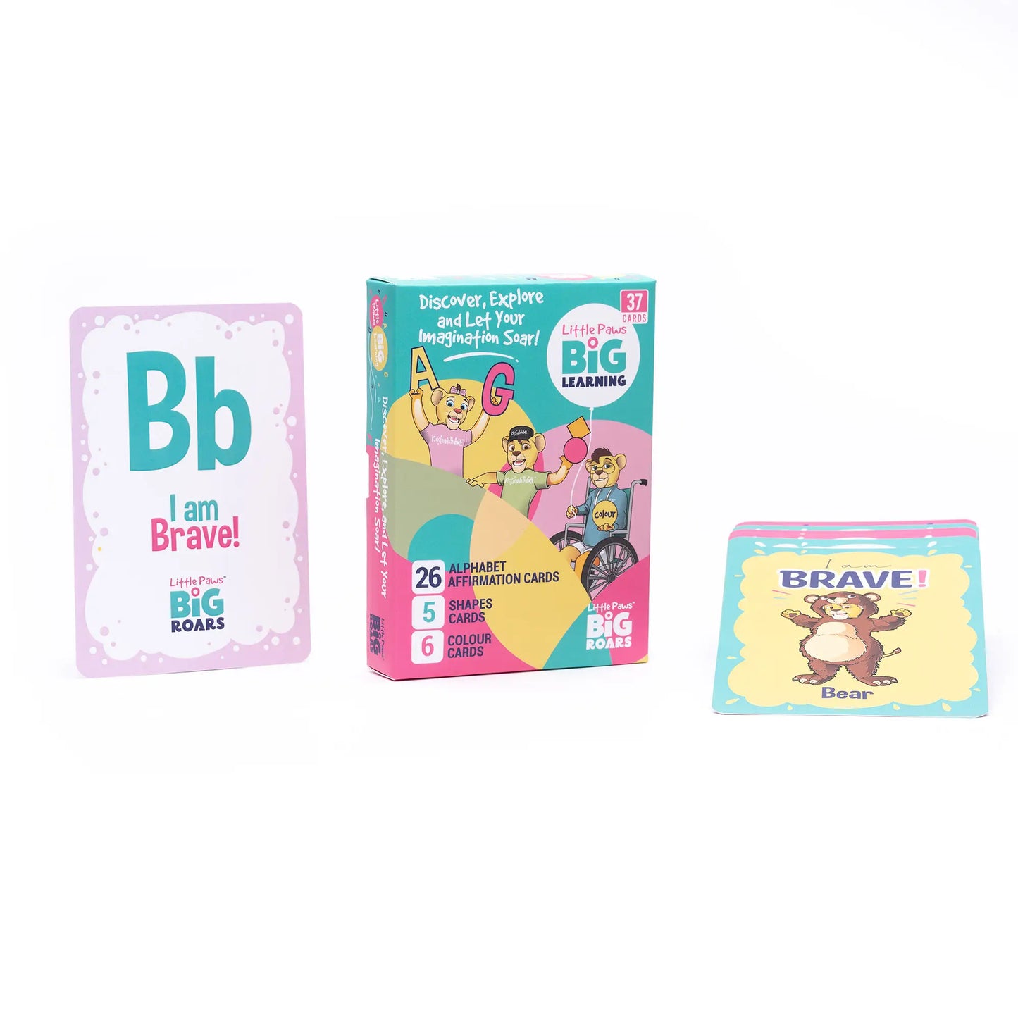Alphabet, Shapes, and Colour Affirmation Cards 37pk