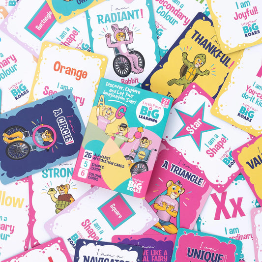 Alphabet, Shapes, and Colour Affirmation Cards 37pk