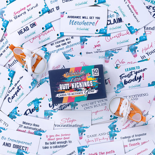 Small cards (70x40mm) with printed statements to ignite a limitless mindset and overcome obstacles