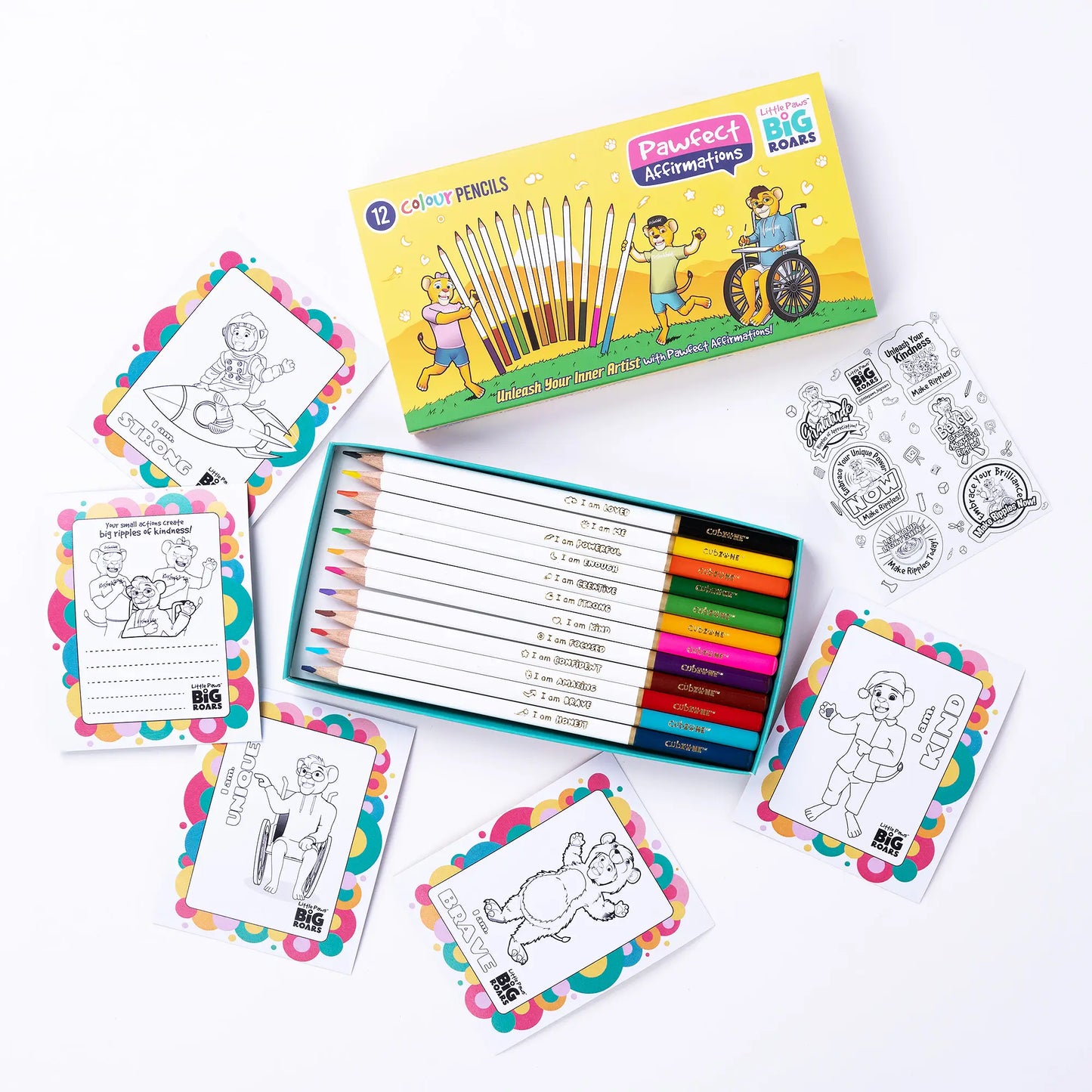 Pawfect Affirmations - 12 Colour Pencils
